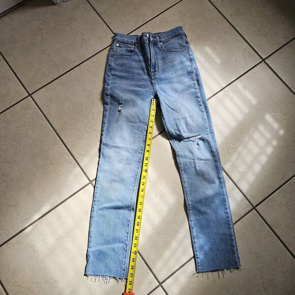 Madewell Women's Size 24T The Perfect Vintage Jeans 27.5 Inseam Distressed Style - Picture 13 of 16